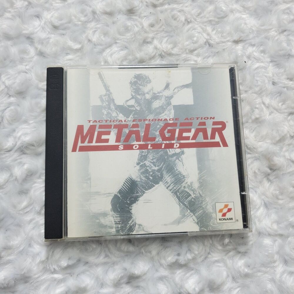 Konami Metal Gear Solid PC Cd-rom video game Snake white back tray insert